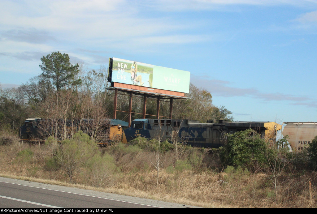 CSXT southbound manifest at Brookley Siding